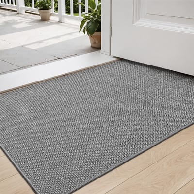 Unyqoos® Antislip Vuilvangmat voor Binnengebruik, Wasbare Deurmat met Dunne Profiel - Lichtgrijs, 60 x 90 cm