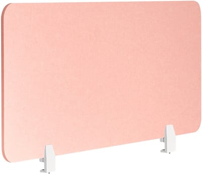 BELIANI SPLIT - Bureauscheidingswand - Perzikroze - 120 x 50 cm - Polyester