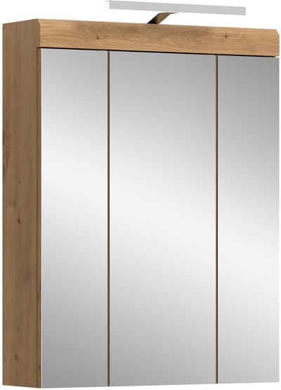 Moderne Badcombinatie - Spiegelkast Met Geïntegreerde Verlichting - 9 Vakken - 60x79x18cm