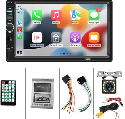 2din - Autoradio - 7inch - Bedrade - Carplay - Radio - Touchscreen - Automotive - Multimedia - Bluetooth - USB - TF Radio - Autoradio - MP5 Speler