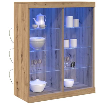 vidaXL - Dressoir - artisanaal - eikenkleurig - 41 - x - 37 - x - 100 - cm - Bewerkt - hout