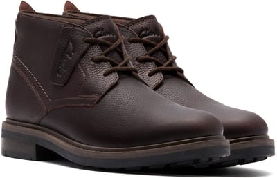 Clarks Newford Mid Halfhoge veterschoen met warme voering 26184693 Bruin