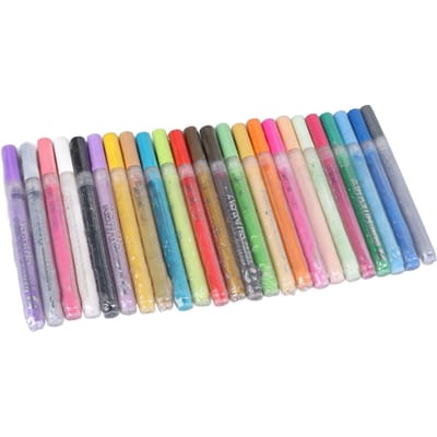 Acryl Markers 24 Kleur Waterdicht Translucent Penhouder Verf Marker Pen voor Tekenen Journal Kaart gray