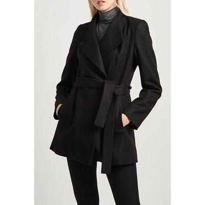 French Connection Ft Platfm Felt Crossover Coat Black Taglia: 14 | Cappotti monopetto Outlet | Donna | Nero