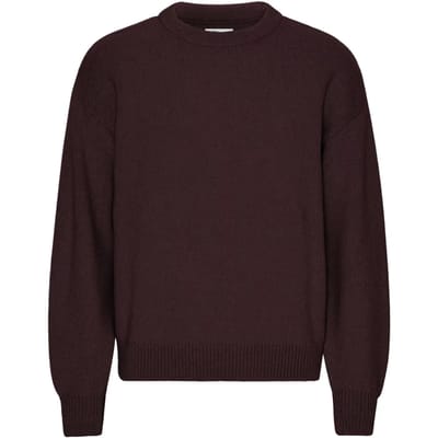 Trui met oversized ronde hals Colorful Standard Oxblood Red