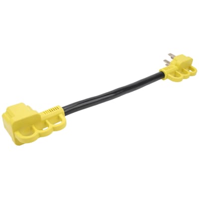 50A RV Oplader Stroomkabel Adapter 14‑50P Stekker naar 14‑50P Contactdoos Flexibele Kabel Stekker Connector voor Jacht Camper yellow