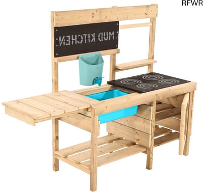 RFWR® Modderkeuken van hout met oven en afneembare spuitbak