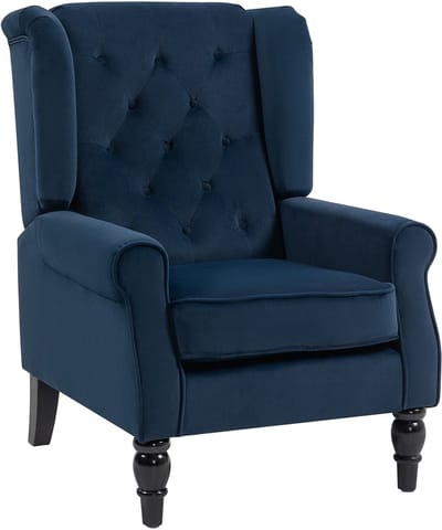 HOMCOM - Fauteuil - Polyester - 74x86x102cm - Blauw