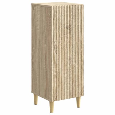 vidaXL - Dressoir - Sonoma - Eiken - 33 - x - 34,5 - x - 90 - cm - Bewerkt - hout