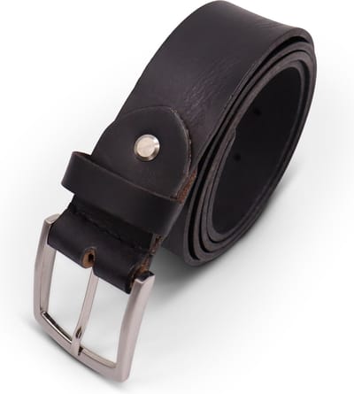 Safekeepers Leren Broekriem Heren -- 3.5 cm - Zwart - maat 95/110 cm