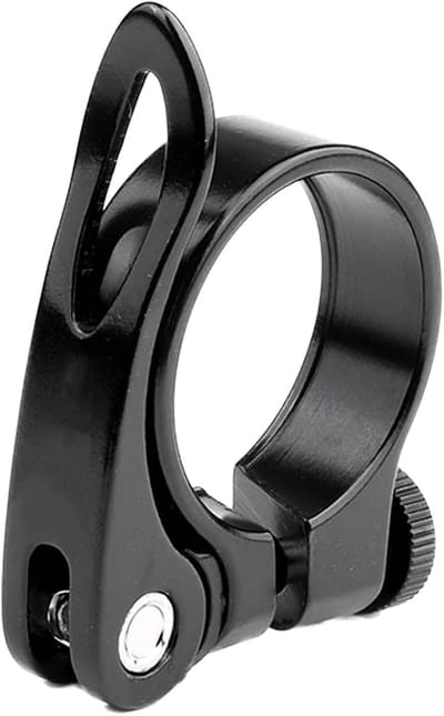 Fietszadelklem - Zadelpenklem Zadelklem - Fietsen Aanpassen - Snelsluiting Aluminium - 30.2-31.9mm - Zwart