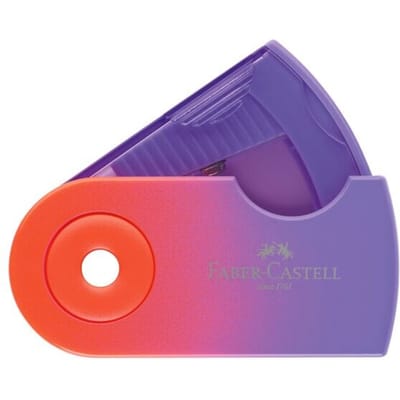 Faber-Castell puntenslijper met opvangbakje, metalen inzetstuk, gekleurd gesorteerd