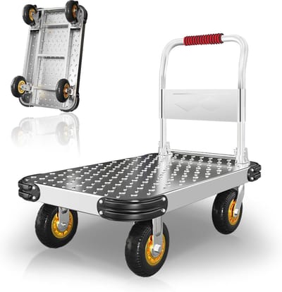 Zware Duwkar Opvouwbaar Platform met Zwenkwielen voor Eenvoudig Transport tot 1000 kg