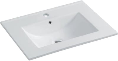 DutchLine - Keramische Wastafel ECO 60CM - Glans wit - 1 Kraangat