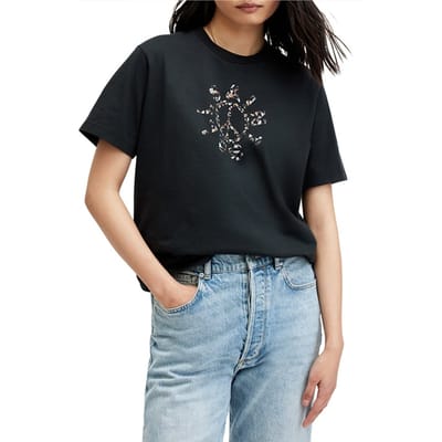 AllSaints Pierra Bf Tee Black Maat: XS | Tops Outlet | Dames | Zwart