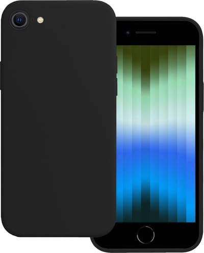 Hoesje Geschikt voor Apple iPhone SE (2022) - Sterk & Shockproof - Hoes Cover - Siliconen Case - Zwart