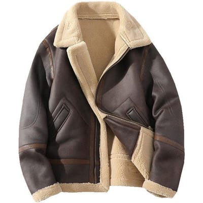 Heren Herfst- en Winterjas met Revers Casual Grote Maat Bont Eén Gewatteerde en Verdikte Jas XXXXL
