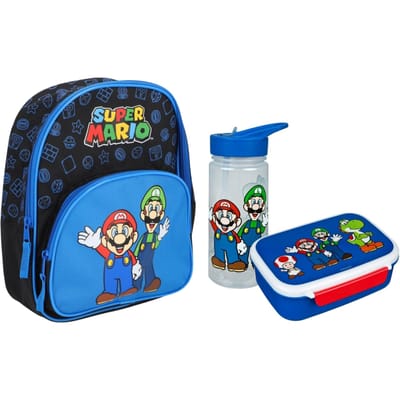 Super Mario schoolset; rugzak en lunchset