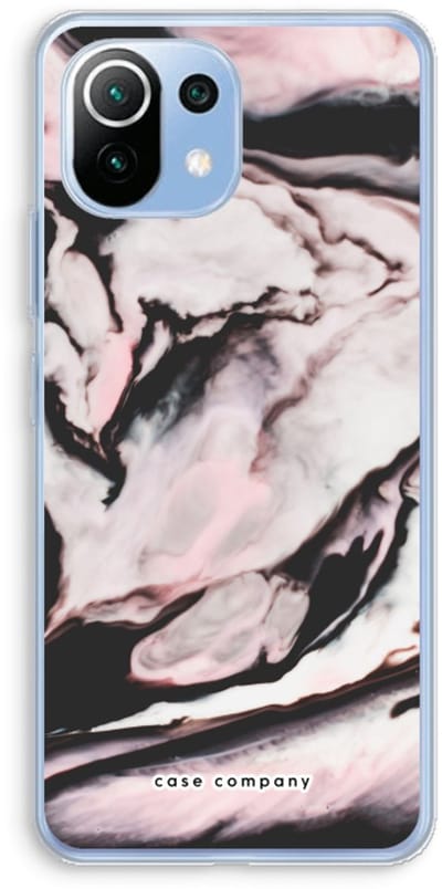Case Company® - Hoesje geschikt voor Xiaomi Mi 11 Lite hoesje - Roze stroom - Soft Cover Telefoonhoesje - Bescherming aan alle Kanten en Schermrand
