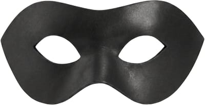 Colombina Liscia zwart Venetiaans leren masker