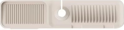 Waterval XL Siliconen Mat voor Keukenkraan – Anti lek tray Keuken Badkamer - Wastafel Splash Bescherming - Crèmewit 61CM