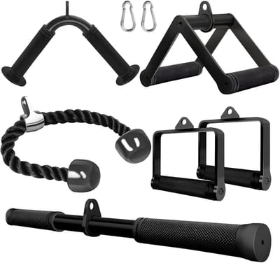 Dubbele D-Roeigreep voor Kabeltraining - Krachttraining Accessoire met Antislip Grip