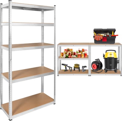 Rebel Serie - Metalen Magazijnrek - 5 Planken - 180x90x40cm - Max. 750kg