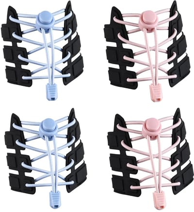 Dailygoody - Veters Zonder Strikken - Elastische Veters - Verstelbaar en Gemakkelijk - One Size Fits All - Geschikt voor Volwassenen en Kinderen