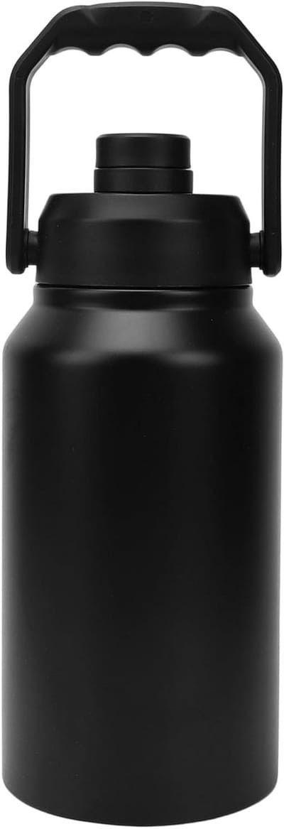 3L Geïsoleerde Waterfles met Drievoudige Isolatietechnologie - Premium Roestvrijstalen Vacuümfles voor Sport, Camping en Dagelijks Gebruik (Zwart)