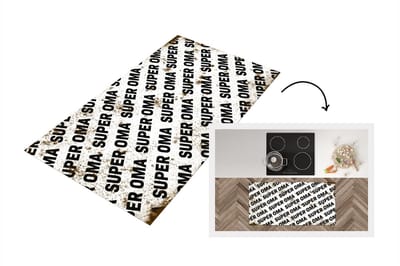 Keukenloper - Loper keuken - Oma - Spreuken - Quotes - Super oma - 120x60 cm - Keukenloper vinyl