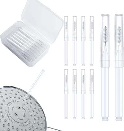 40 Stuks Mini Douchekop Reinigingsborstel - Multifunctionele Tool voor Kleine Gaten en Badkameronderhoud