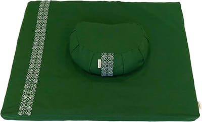 Samarali Halve Maan Meditatiekussen & Zabuton Set – 100% Biologisch Katoen – Comfortabele Ondersteuning voor Lange Meditatiesessies – Ergonomisch ontwerp