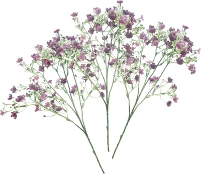 Bellatio Design Kunstbloem Gipskruid Viette - 3x - 45 cm - paars - tak - kunst zijdebloem - Gypsophila