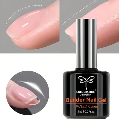 COLOURSMILE Clear Builder Gel – All-In-One Nagelversterker, Extension Gel en Base Coat; Soak-Off UV/LED Gel