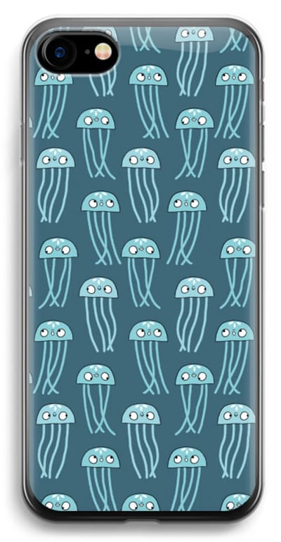 Case Company® - Hoesje geschikt voor iPhone 7 hoesje - Kwallie - Soft Cover Telefoonhoesje - Bescherming aan alle Kanten en Schermrand