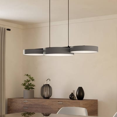 EGLO connect.z Barbano-Z Hanglamp - 82 cm - Grijs|Wit - Instelbaar RGB & wit licht - Dimbaar - Zigbee