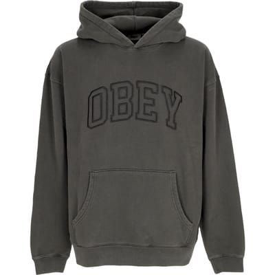 Lichtgewicht herenhoodie Pigment Collegiale extra zware hoodie Pigment Pirate Zwart