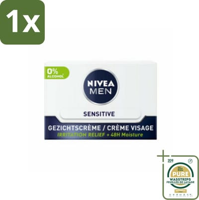1 x NIVEA MEN - Sensitive - Dagcrème Gezicht - 50 ml- Gevoelige Huid - Dagcrème - Gevoelige Mannenhuid - Huidverzorging - Roodheid