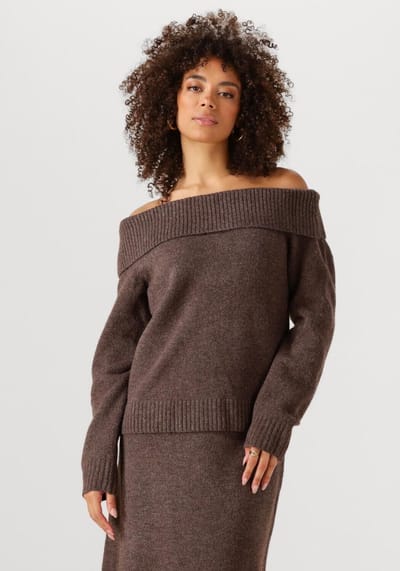 Notre-V Nv-gesa Truien & vesten Dames - Sweater - Hoodie - Vest- Bruin - Maat S