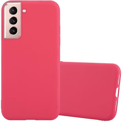 Cadorabo Hoesje geschikt voor Samsung Galaxy S21 5G in CANDY ROOD - Beschermhoes gemaakt van flexibel TPU silicone Case Cover