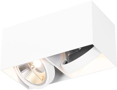 QAZQA Design spot wit rechthoekig AR111 2-lichts - Box