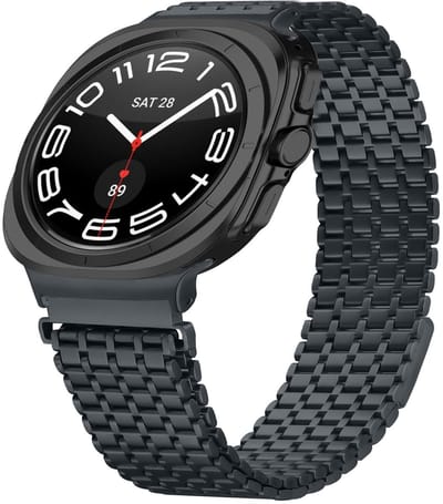 Luxe Milanees bandje - geschikt voor Samsung Galaxy Watch Ultra (47mm) / Ultra 2025 (47mm) - Milanese met magneet sluiting - grijs