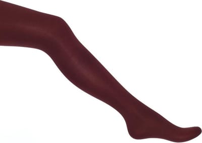 Bonnie Doon - Dames - Panty's - Basic Opaque Tights - Donker Rood/Bordeaux - S (36/38)