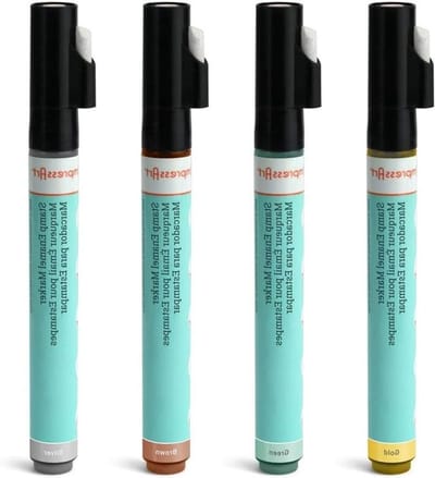 Emaille Markeerstiften Set - Kleurmarkers Antiek Effect - Metaal Bewerken - Acryl Inkt Op Waterbasis - 4 Stuks