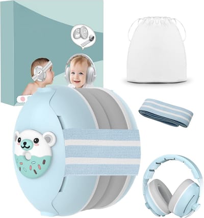 Baby Gehoorbescherming - Baby Koptelefoon - Bescherming Gehoor - 2-in-1 Ontwerp - Tot 48 Maanden - Unisex
