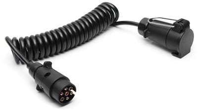 Dailygoods - Extensie-kabel - 7-pins - Voor vrachtwagens en aanhangers - 200/300 cm - Hoogwaardige aluminium - Geschikt voor Europese voertuigen - 2 m