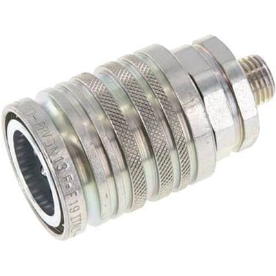 Stalen DN 12.5 Hydraulische Koppeling Snelkoppeling 8 mm L Knelring ISO 7241-1 A/8434-1 D 20.5mm