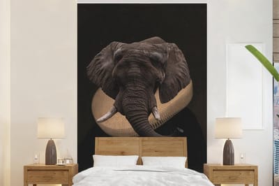 Behang - Fotobehang Oude Meesters - Olieverf - Olifant - Breedte 145 cm x hoogte 220 cm