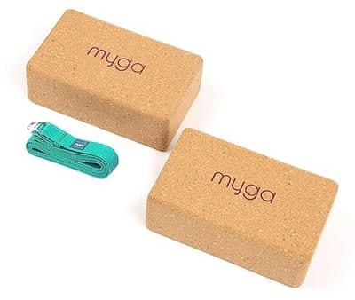 Cork Yogablokken en Riemset voor Yoga, Pilates en Fitness - Antislip en Milieuvriendelijk