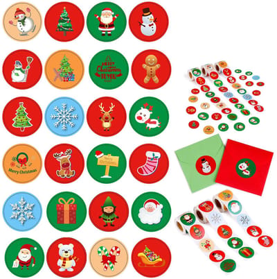 Without Lemon - Kerststickers 2023 - 500 stuks - Sticker size: 2.5cm - Kerst - Cadeau - Versiering - Verpakking